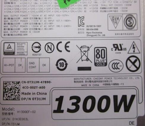 V5K16 0V5K16 CN-0V5K16 1300W For Dell Precision T7910 Redundant Power Supply - Image 4