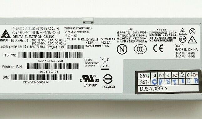 DPS-770BB A 770W Delta Server Power Supply Hot Swap For RX200 S6 - Image 2