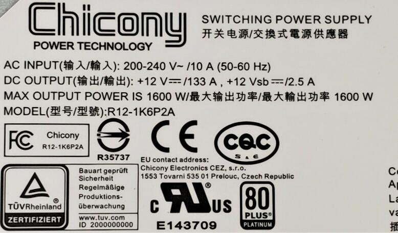 R12-1K6P2A 1600W Server Power Supply For Lenovo RQ940 NF8470M3 - Image 5