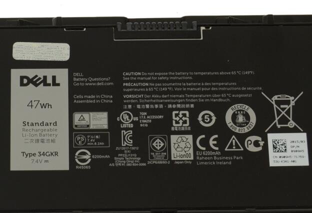 34GKR - 6-cell 47Wh For Dell Latitude E7440 / E7450 Laptop Battery - Image 3