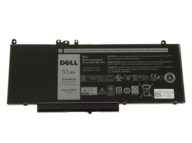G5M10 4-cell 51Wh Laptop Battery For Dell Latitude E5450 / E5550