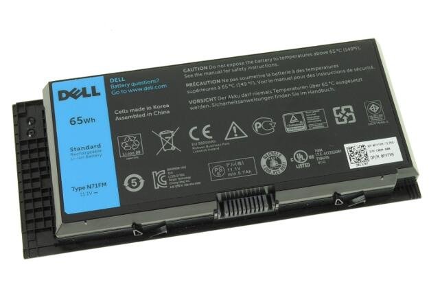 N71FM - 65WH 6-cell For Dell Precision M4600 / M4700 / M4800 / M6600 / M6700 / M6800 Laptop Battery