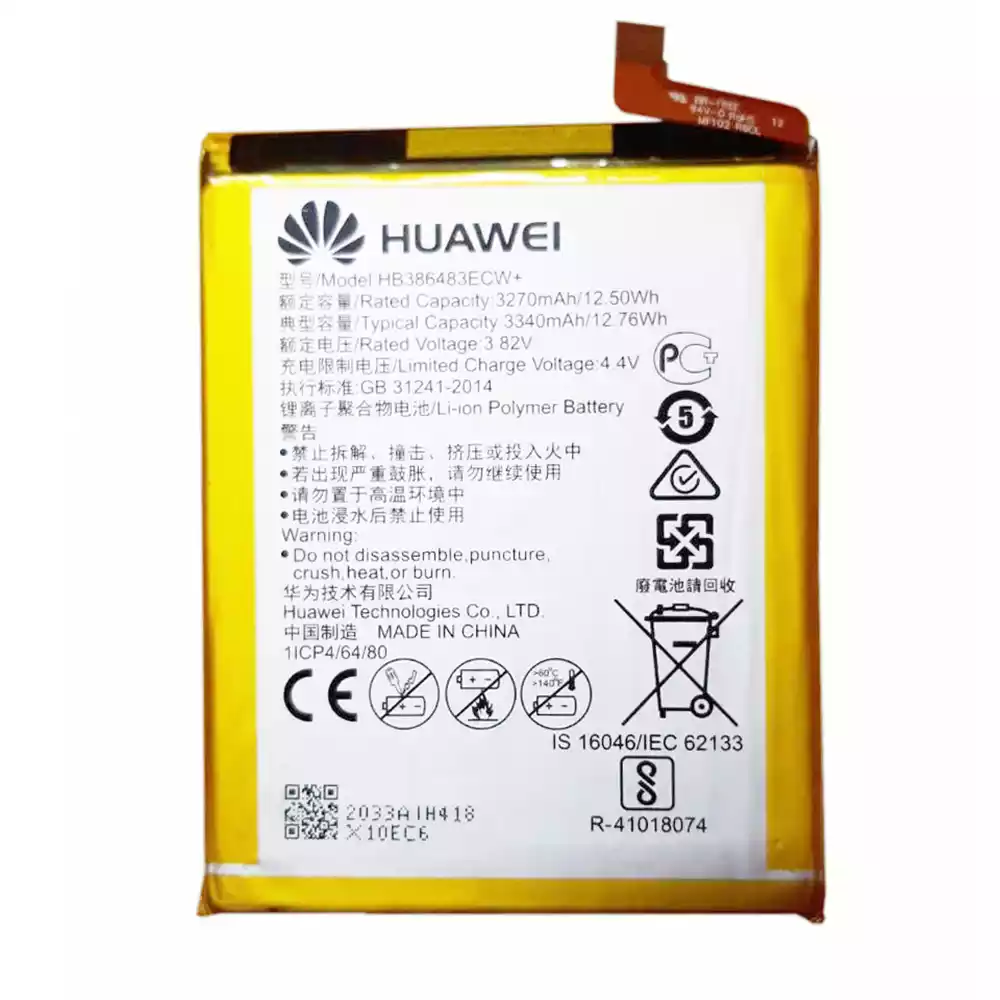 Genuine Huawei G9 Plus,Honor 6X,Maimang 5 cellphone battery HB386483ECW+