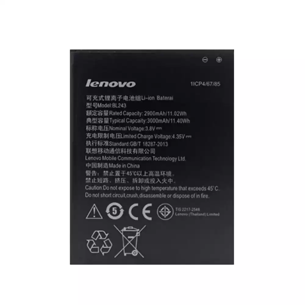 Genuine LENOVO k3 note,K50-T5,K50-T3S,A7600-M,A5890,A5600,A5500,A5860,A7000 cellphone battery BL243