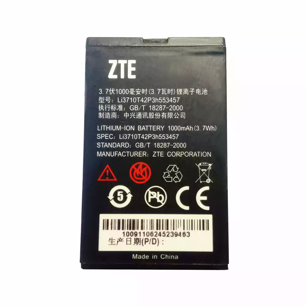 Genuine ZTE N600,U112,S100,R518,R516,S189,X850,S160,N606 cellphone battery Li3710T42P3h553457