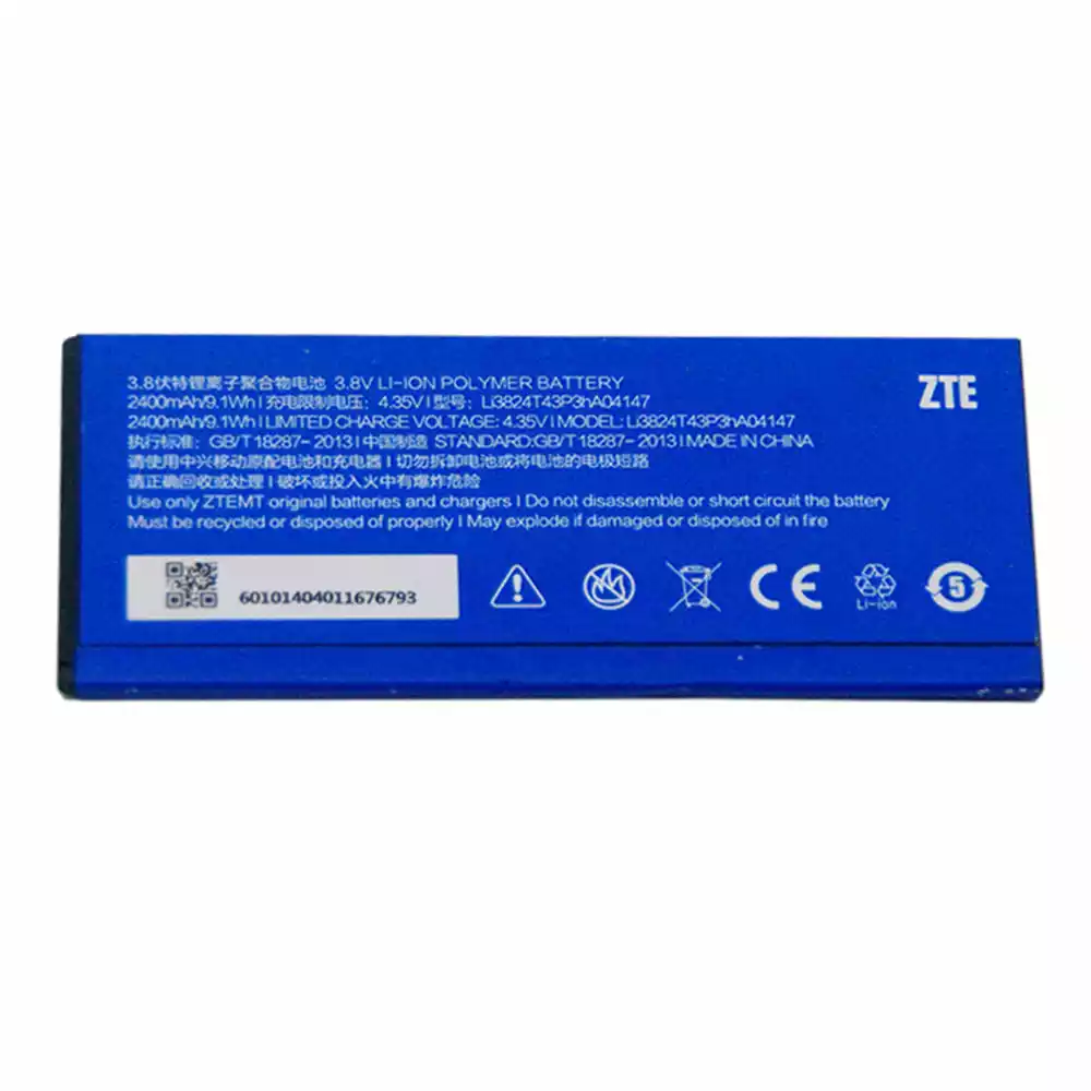 Genuine ZTE V5,V5S,U9180,V9180,N9180,N918St cellphone battery LI3824T43P3HA04147