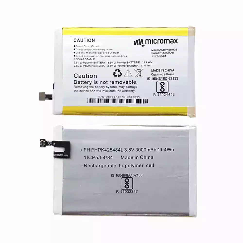 Genuine Micromax ACBPN30M02 cellphone battery for Micromax ACBPN30M02