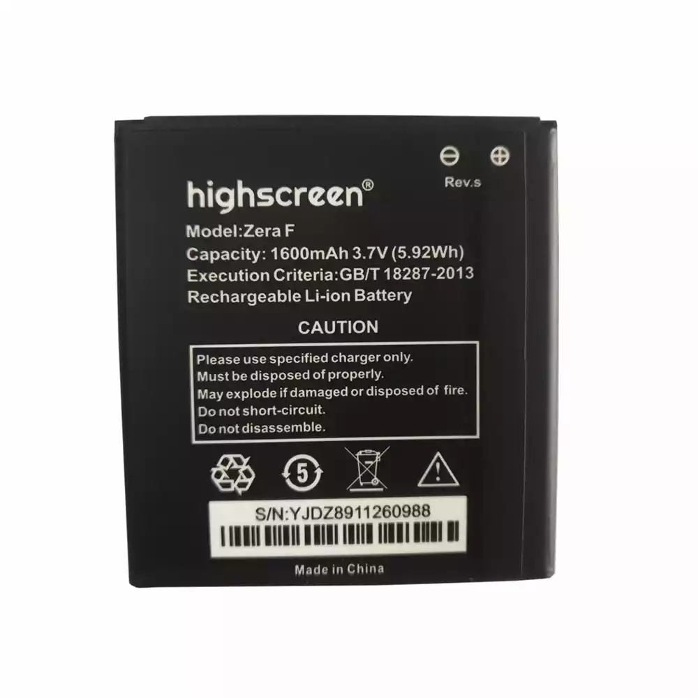 Genuine Highscreen Zera F (Rev.S) cellphone battery for Highscreen Zera F (Rev.S)