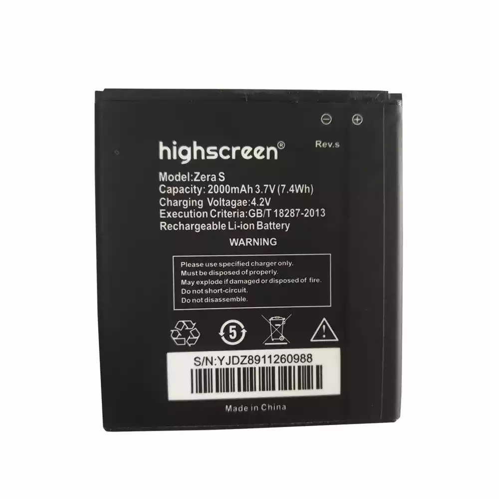 Genuine Highscreen Zera S (Rev.s) cellphone battery for Highscreen Zera S (Rev.s)