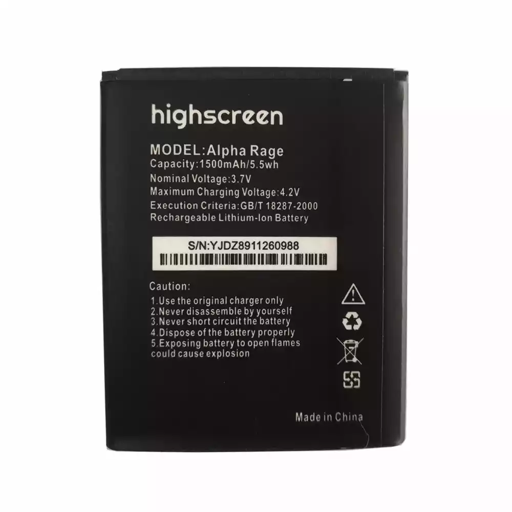 Genuine Highscreen Alpha Rage cellphone battery for Highscreen Alpha Rage
