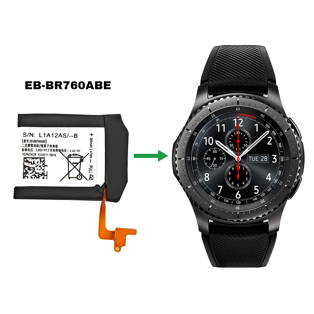 Samsung Gear S3 Frontier (SM-R760),Gear S3 Classic (SM-R770,BR760,R765) replacement battery EB-BR760ABE - Image 4