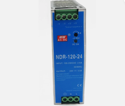NDR-120-24 Ernitec DC Single Output Industrial DIN Rail Power Supply Units