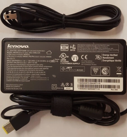 4X20E50558 20V 6.75A 135W Genuine Original FOR LENOVO AC Power Adapter Charger