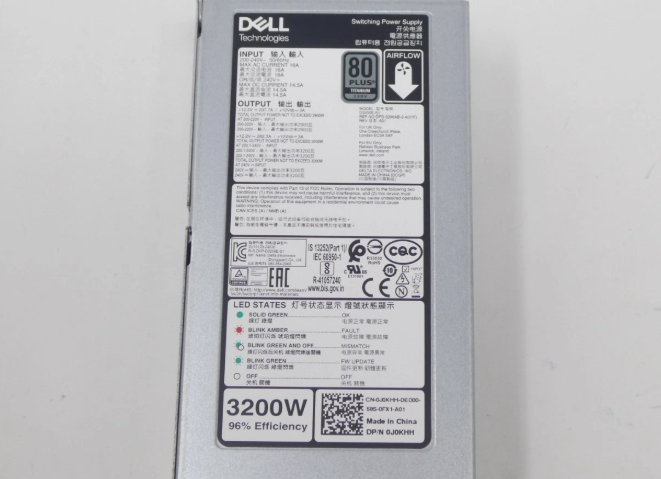 JT2C2 0JT2C2 3200W 80 Plus Titanium Switching Power Supply For Dell PowerEdge 17th Gen R7725 R770 Servers - Image 3
